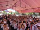 Học sinh sôi nổi trong phần văn nghệ - 